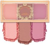 Boobeen 3 Colour Blush Palette, Matte Pink Blusher, Blush Powder for Cheeks Makeup, Long Lasting Face Beauty Blush, Light and Smooth