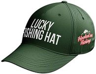 Purple Print House Fishing Gifts for Men - Lucky Fishing Hat - Fishing Baseball Cap Hat Mens Funny Fishing Tackle (Dark Green)