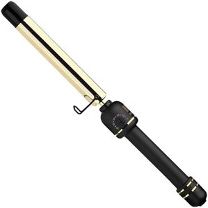 HOT TOOLS 24K Gold Extended Barrel Curling Wand 1" for Bouncy Curls | No Clamp for Quick and Easy Styling, Fan-Favorite 24K Gold Technology for Long-Lasting Results