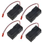 BGTXINGI 4 Pack Battery Holder 4 Cell AA Battery Container Holder Case with JST Plug Connector for RC Car Truck Airplane