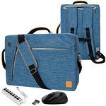 VanGoddy Blue 17.3 inch Hybrid Convertible Laptop Bag with Mouse and USB Hub Fit for Samsung Galaxy View2 Tablet, Odyssey 17