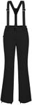 Outdoor Ventures Women's Ski Pants Ski Trousers Waterproof Snowproof Thermal Ladies Snow Pants Adjustable Waist & Detachable Braces for Skiing, Snowboarding Black L