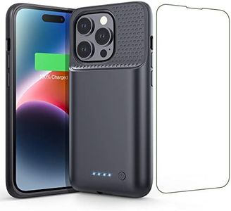 HETP Cover Batteria per iPhone 14 Pro (6,1"), 7200mAh Cover Ricaricabile Custodia Batteria Cover Caricabatterie Portatile Battery Case, Sottile Batteria Ricaricabile Estesa per iPhone 14 Pro
