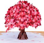 Paper Love 3D Pop Up Valentines day Card, Heart Tree Pop-Up Cards, for Birthday, Anniversary, Mothers Day, Thank You, Get Well, All Occasion - 5" x 7" Cover - Includes Envelope and Note Tag