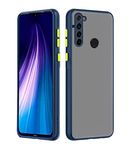 Pikkme Redmi Note 8 Smoke Cover Protective Shockproof Matte Hard Back Case Cover for Redmi Note 8 (Blue)