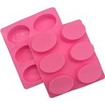 THE SR BRAND Sr 6-Cavity Oval Silicone Mold,1Pc Oval Molds For Making Handmade Soap,Chocolate,Soap Candles,Cake,Pudding,Resin Candy Muffin Bakeware Mould And Jelly-Brown,10 x 10 x 5 Centimeters