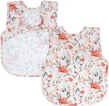 BapronBaby Peachy Dreams Bapron - No Neck Tie Safer Bib for Baby & Toddler - Soft Waterproof Stain Resistant - Machine Washable - Sz Baby/Toddler 6m-3T