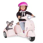 Vehicle OG - Ride Along Scooter with Side Car for 18" Doll - Vehicle Accessory for 18-inch Dolls