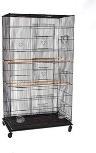 Flight Bird Cage on Castors for Finch Canary Cockatiel Parakeets 75x45x140cm