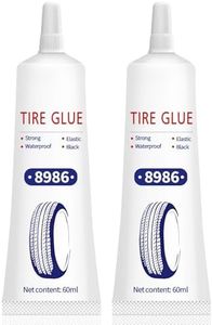 ELF-GRETTER 120ml Colle Pneu Voiture, 2 Pièce Kit Reparation Pneu Voiture, Colle pour Caoutchouc, Colle Meche Pneu de Vélo Moto Voiture, Réparez Rapidement Fissures, Trous et Le Pelage des Pneus
