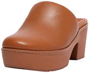 Fitflop Women's Pilar Leather Platform Mules, Light Tan, 8 UK