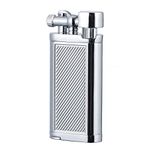 RUIXI Antique Style Lift Arm Tobacco Pipe Cigarette Butane Lighter with Tamper & Pick (Chrome)