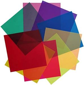 Best Starloop 18 Pack Light Gels Colored Overlays Transparency Color Film Plastic Sheets Correction Gel Light Filter Sheet, 20x20cm,9 Assorted Colors 2 Sets