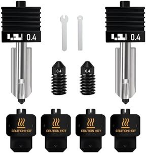 HIKUDIY 2PCS 0.4mm Hotend for Bambu Lab H2S/H2D/H2D Laster Full Combo/H2D AMS Combo/A1/A1 Mini, Extruder Print Head Quick Swap Hot End Design with Extra 2PCS Silicone Cover Sock Hardened Steel Nozzle