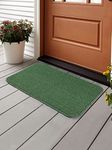 SARAL HOME EASY LIVING Saral Home Green Polypropylene Anti Skid Rectangular Bathmat - 45X60 Cm