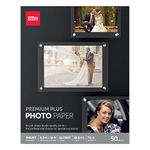 Office Depot Brand Premium Plus Photo Paper, Glossy, Letter Size (8 1/2" x 11"), 10.5 Mil, Pack of 50 Sheets