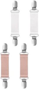 4 Pièces Pince à Cardigan, Elastique Polyester Pince à Pulls, Clips de Chandail Unisexe, Clip de Écharpe Élastique, Clips de Mitaine Foulard, Clip de Serrage à Taille pour Coupe-Vent/Robe/Chemises