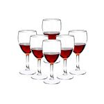 Samju 190 ML Wine Glass Set of 6 Enthusiast Short Stem Taste Wine Glasses. (6) (6)