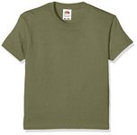 FRUIT OF THE LOOM Boy's Ss132b T Shirt, Classic Olive, 12-13 Years UK