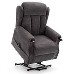 More4Homes HALTON DUAL MOTOR ELECTRIC RISE RECLINER FABRIC ARMCHAIR LIFT ASSIST MOBILITY RISER CHAIR - HEAVY DUTY WEIGHT UP TO 25 STONE