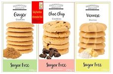 Farmhouse Sugar Free Biscuits For Diabetics Multipack Selection Vareity Box with zamfoods nutrition pack I Pack of 3 I - Viennese Shorties, Ginger & Choc Chip Cookies