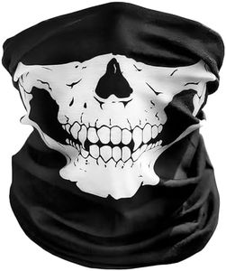 Skull Face Mask for Men - Skull Snowboard Mask Ski Mask for Women Neck Warmer Skull Bandana - Face Winter Hat Helmet Motorcycle Half Helmet Cover - Black Head Scarf Black Ski Mask for Men Face Cover