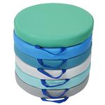 SoftScape™ 15 inch Round Floor Cushions with Handles for Flexible Seating Classrooms, 2 inch Thick Deluxe Foam (6-Piece) - Contemporary