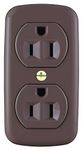 Ground Duplex Receptacle Brown