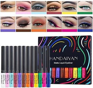 Matte liquid eyeliner set, 12 colori matte liquid eyeliner set, luminoso pigmento glitter lunga durata impermeabile/fango prova matte eyeliner set per cosplay matita trucco per le ragazze.