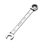 Jetech 1/2 Inch Ratcheting Combination Wrench, Industrial Grade Gear Spanner with 12-Point 72-Tooth Ratchet, Forged Heat-Treated Cr-V Steel, SAE