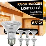 Vannise PAR20 50W Halogen Bulb 120V, High Output 700LM PAR20 Flood Light Bulb Warm White 2800K, 50W PAR20 Dimmable E26 Base, Long Lasting PAR20 Halogen Light Bulb Replacement for Range Hood Lighting