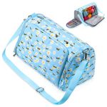 JOZEA Knitting Bag Yarn Bag for Crochet, Yarn Tote Storage Organizer Portable Individual Compartments for Carrying Unfinished Project