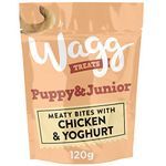 Wagg Puppy & Junior Meaty Bites Chicken & Yoghurt Dog Treats 125g (Pack of 7) - Oven Baked