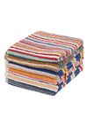 Olivia Rocco Pack Of 6 Stripe Towels Easy Care 100% Cotton Colourful Absorbent And Quick Dry Hand Towels Bath Sheets Holiday Gym Beach (6 x Hand Towels)