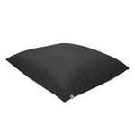 rucomfy Beanbags Square Floor Cushion Large Indoor/Outdoor Bean bag - Use As Large Pillow or Chair - Water Resistant and Durable - L70cm x W70cm(Grey)