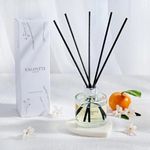 Valentte Reed Diffuser, 100ml, Orange Blossom & Petitgrain Scent, Premium Black Fibre Reeds