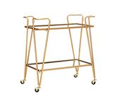 Linon Bar Cart in Gold Finish