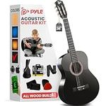 Pyle 7 36'' -Inch 6-String Classic Guitar-3/4 Size Scale Guitar with Digital Tuner & Accessory Kit, (Black), Right (PGACLS82BK.X9)