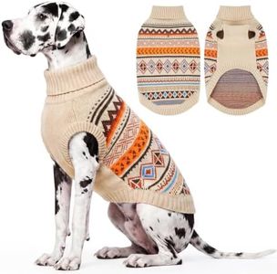 IECOii Fair Isle Giant Dog Sweater, Christmas Pullover Knit Winter Sweater