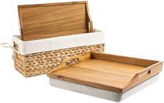 ROSSIE HOME Acacia Wood Bed Tray, L
