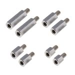Create idea 8PCS Single Head Stud Hex Standoff Spacers Male to Female Thread 10mm 15mm 20mm 30mm M6 x M6 for PCB Hexagonal Fasteners Hardware Accessories Stainless Steel