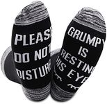 2PAIRS Grumpy Gift Grandpa Gift Socks If You Can Read This Grumpy Is Resting His Eyes Christmas Birthday Novelty Gift, Grumpy Resting Eyes, Medium