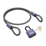 Schlage 994800 Flexible Cable with All Weather Padlock, 4-Foot by 0.375-Inch Cable with 40mm Padlock