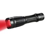 WINDFIRE Red Light LED Torch, Single Mode Red Hunting Torch, Super Bright 600 Lumen 150 Meters, Zoomable Red Predator Light for Night Vision, Astronomy