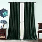 Benedeco Dark Green Velvet Curtains