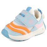 MASOCIO Baby Shoes Girls Boys First Walking Toddler Trainers Girl Pre Walkers Infant 12-18 Months Size 4 UK Child Blue