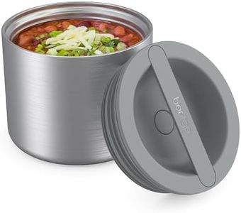 Bentgo® Stainless Insulated Food Container - Triple Layer Insulation, Leak-Proof Lid, Wide Mouth Design - Sustainable 2.4 Cup Capacity, Food-Grade Materials, Ideal for Cool or Warm Food (Steel)