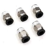 3/8 Push to Connect Fittings CEKER 1/4'' Tube Od to 3/8'' NPT Male Thread Straight Pneumatic Air Compressor Fittings Push in Quick Connect Air Fitting 10Pack