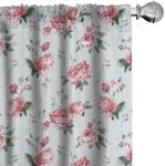 Ambesonne Rose 2 Panel Curtain Set,