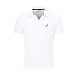 Nautica Men's Mesh Polo Shirt Slim Fit (Medium, White)